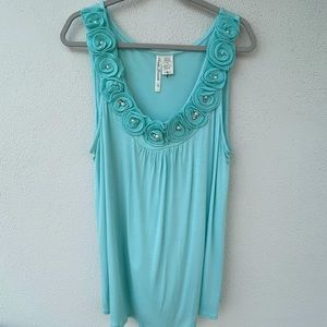 Mint green sleeveless top